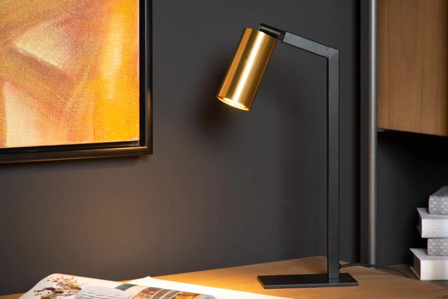 Lucide SYBIL - Desk lamp - 1xGU10 - Black - atmosphere 1